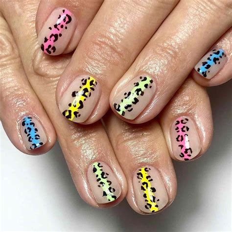 modern animal print nails.